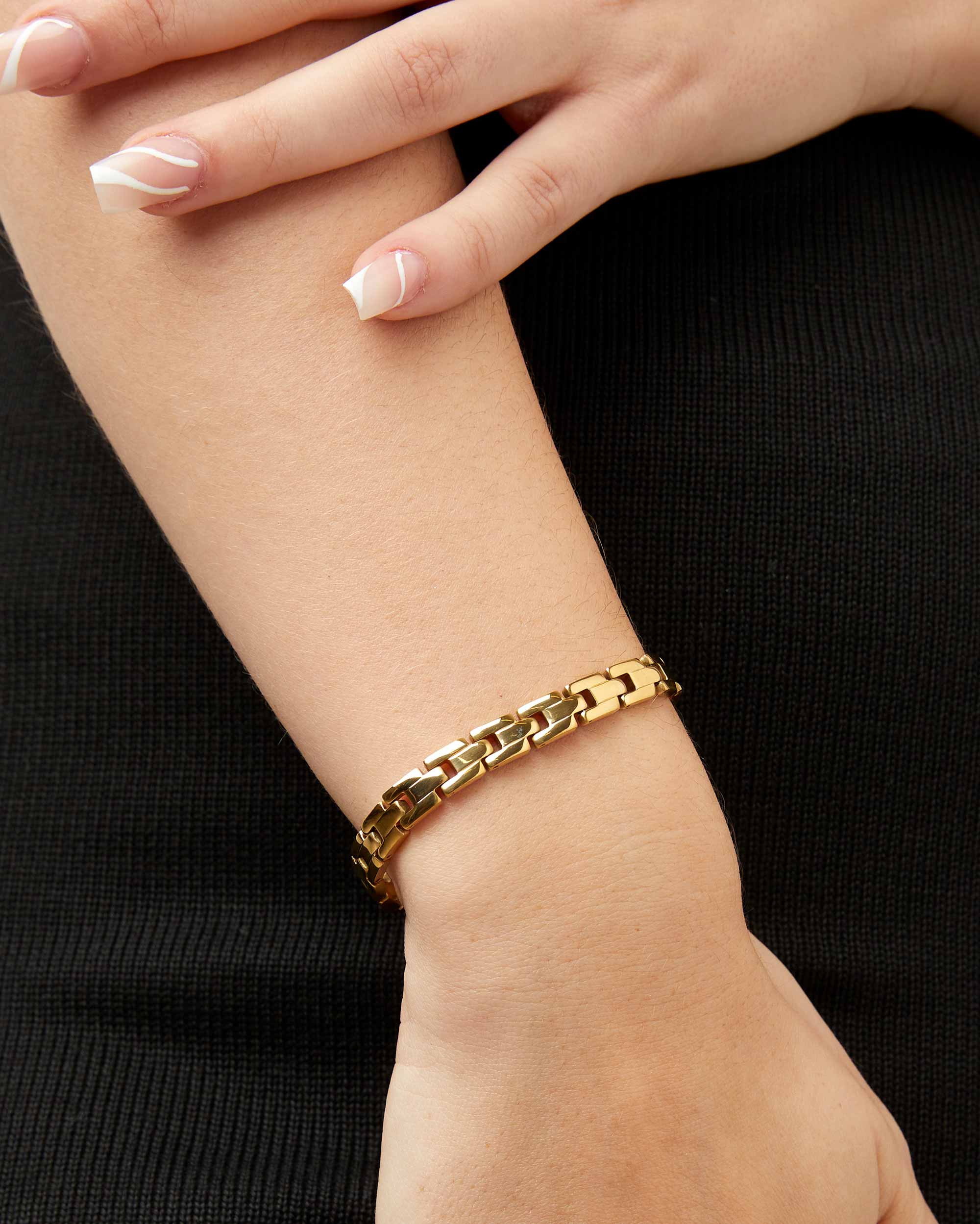 Flat Gold Watch Band Bracelet