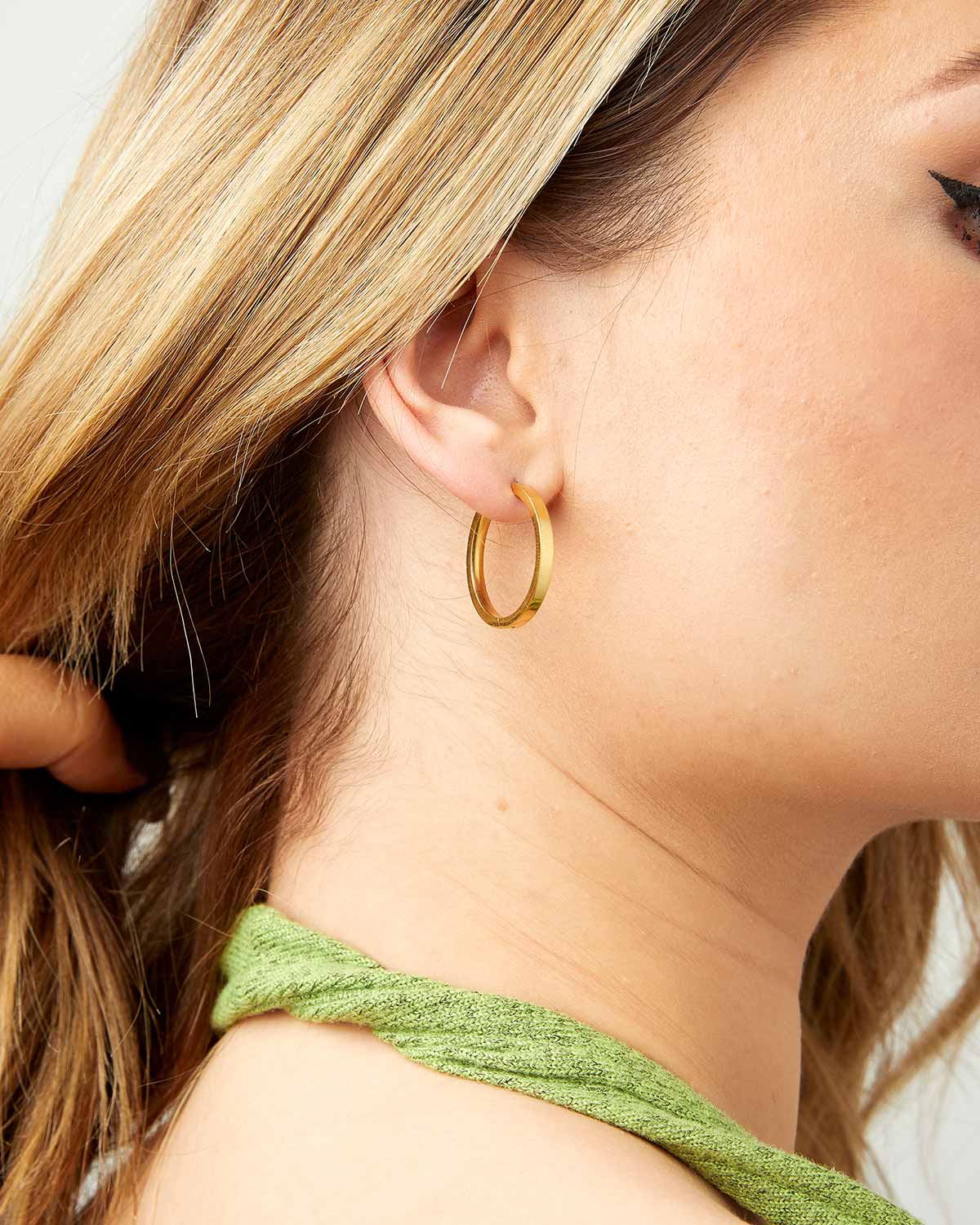 Hinged Gold Hoop Earrings