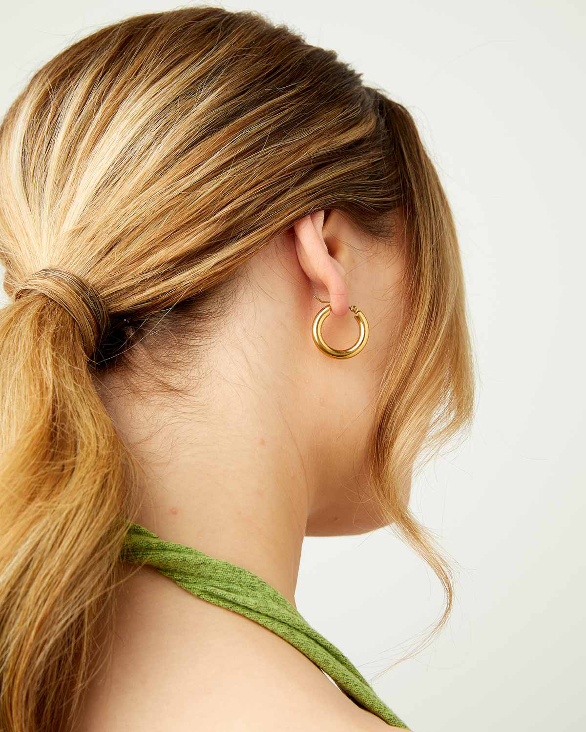 Chunky Smooth Gold Earrings