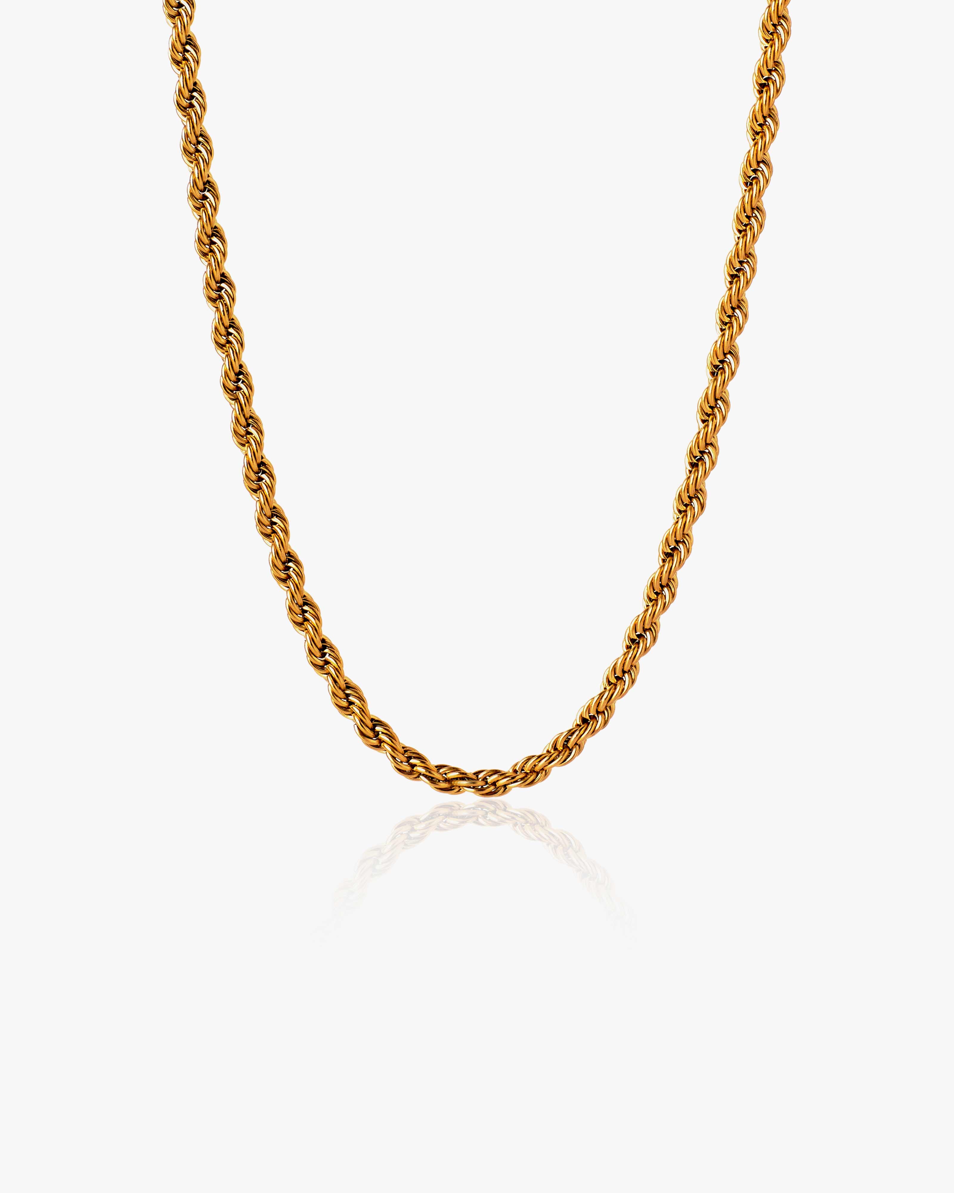 Gold Twist Chain Necklace