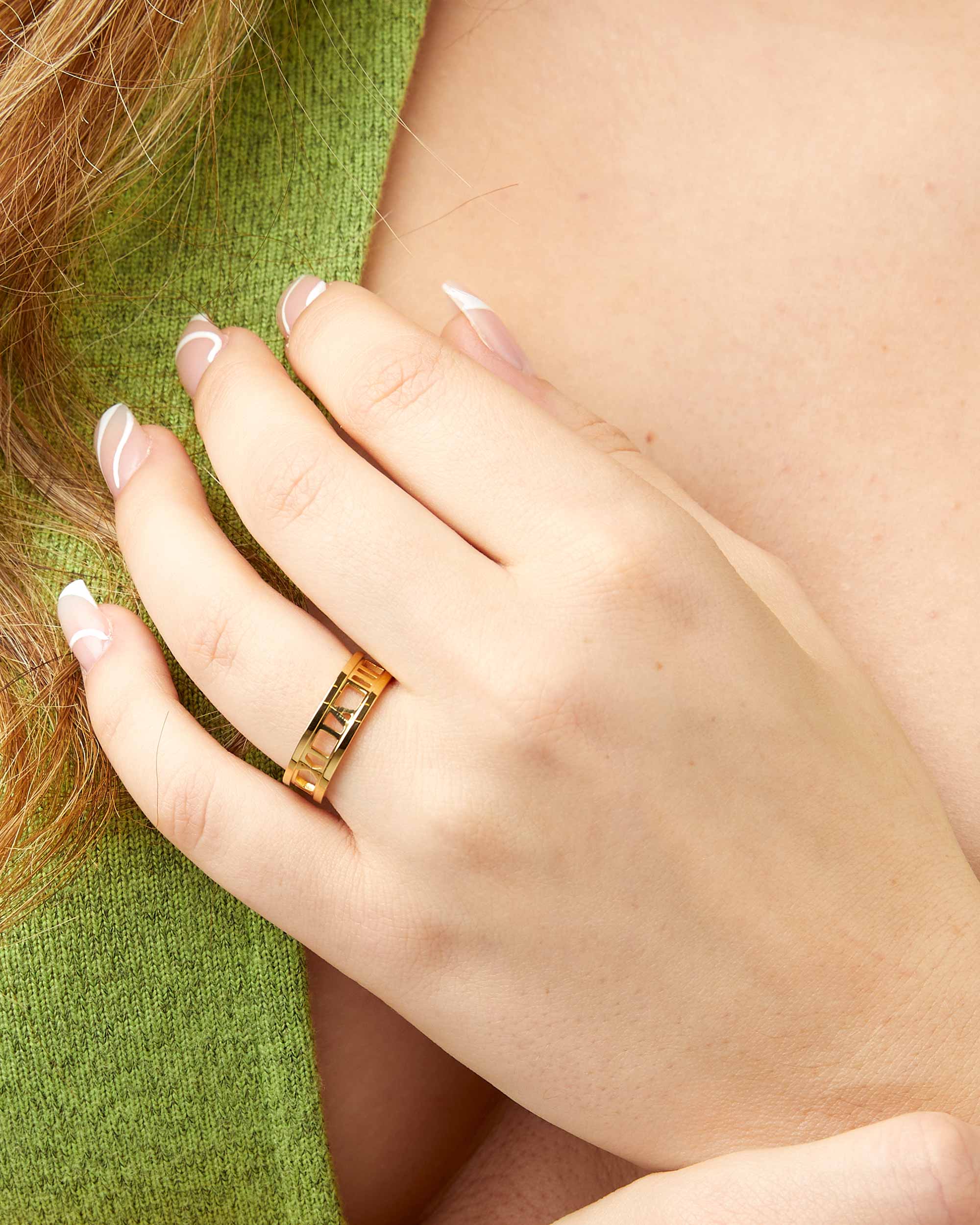 Gold Roman Numeral Ring