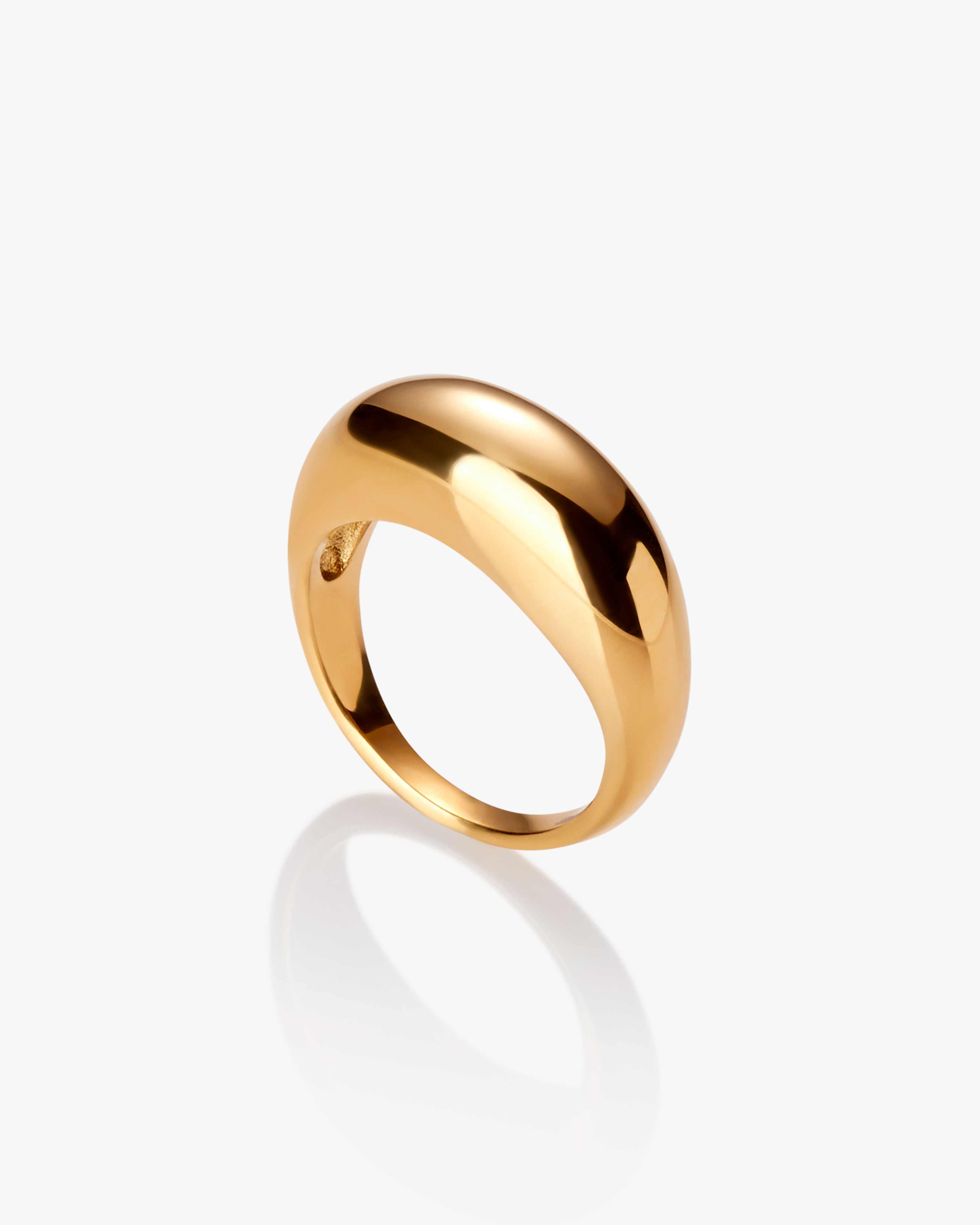 Smooth Gold Chunky Ring