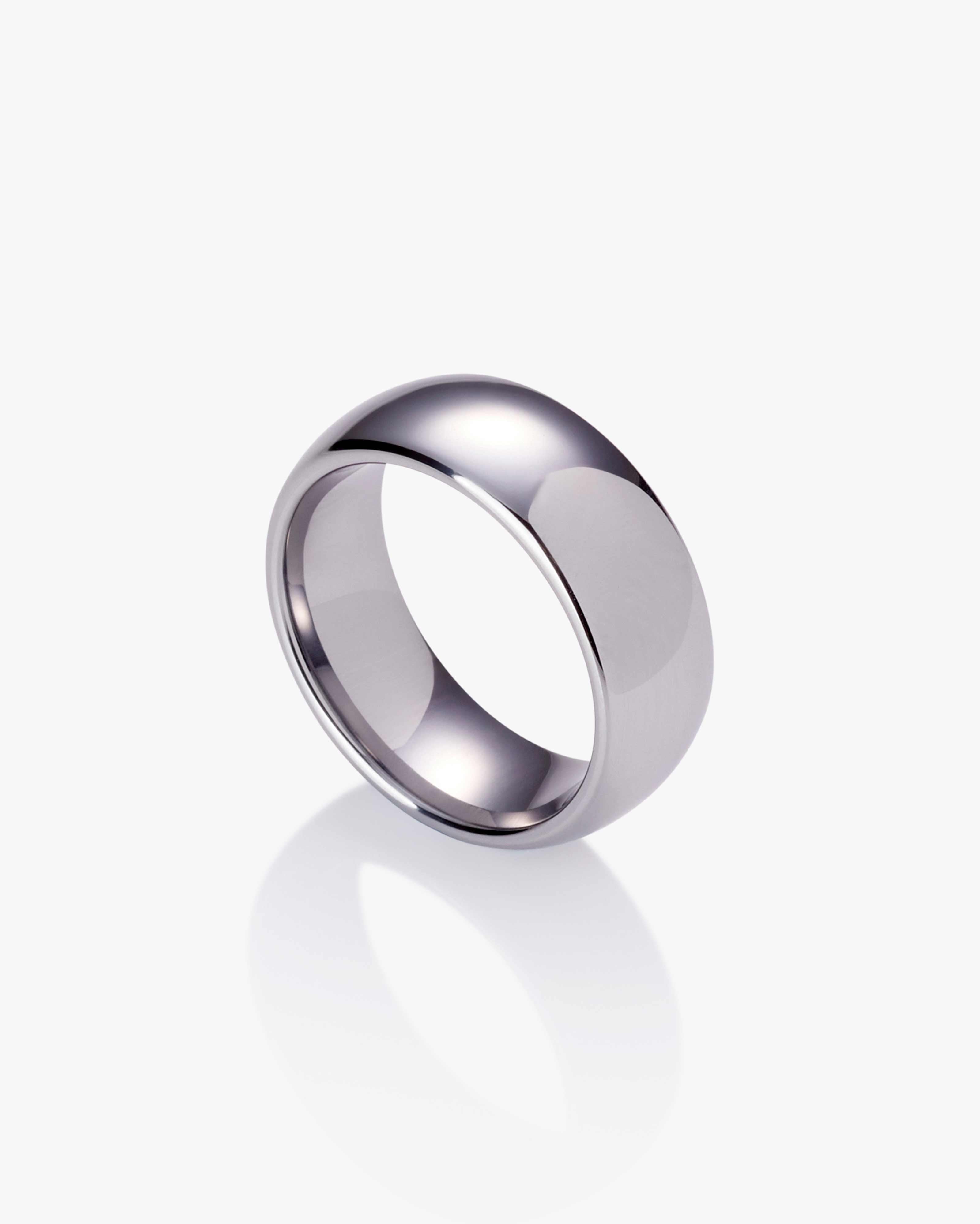Silver D Shape Ring