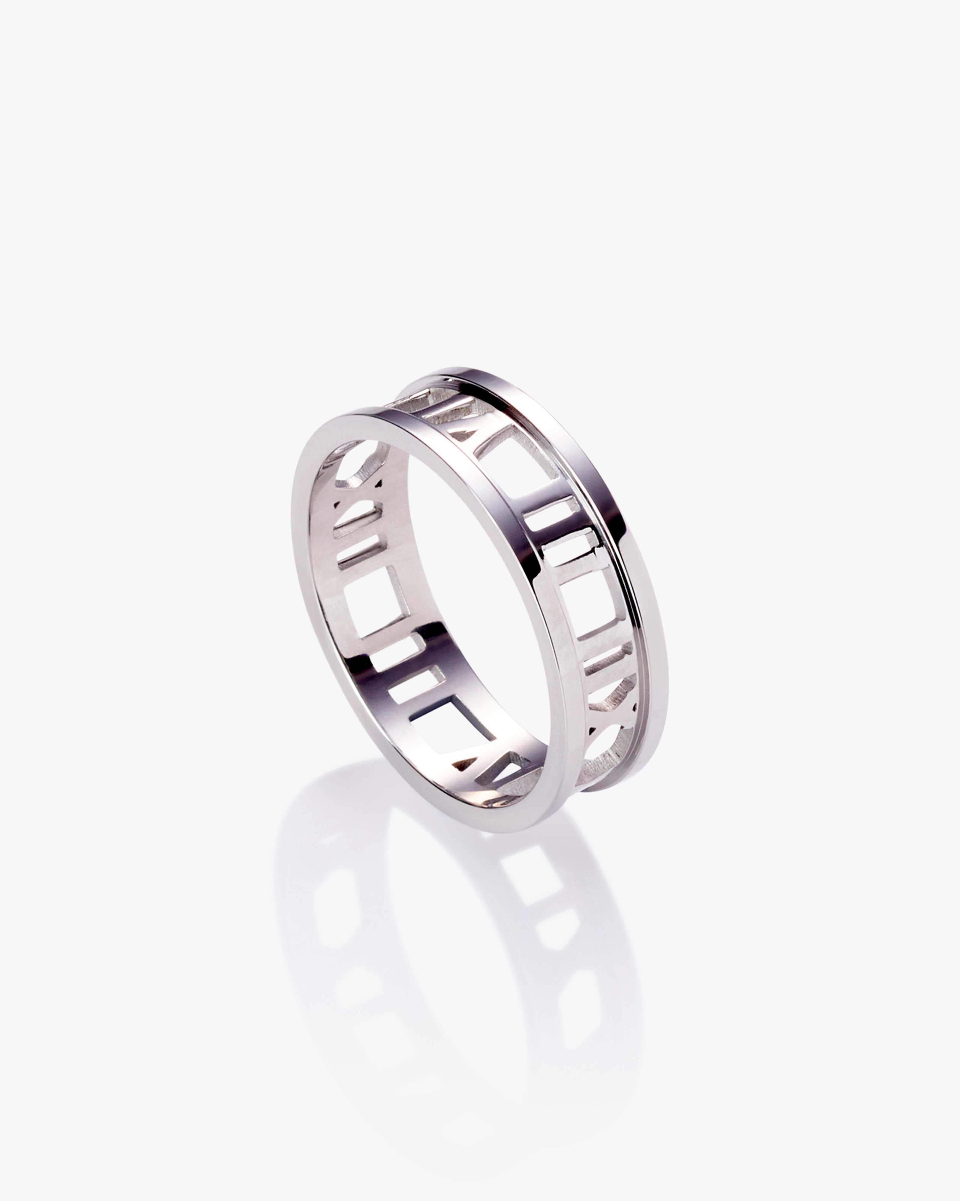 Silver Roman Numeral Ring