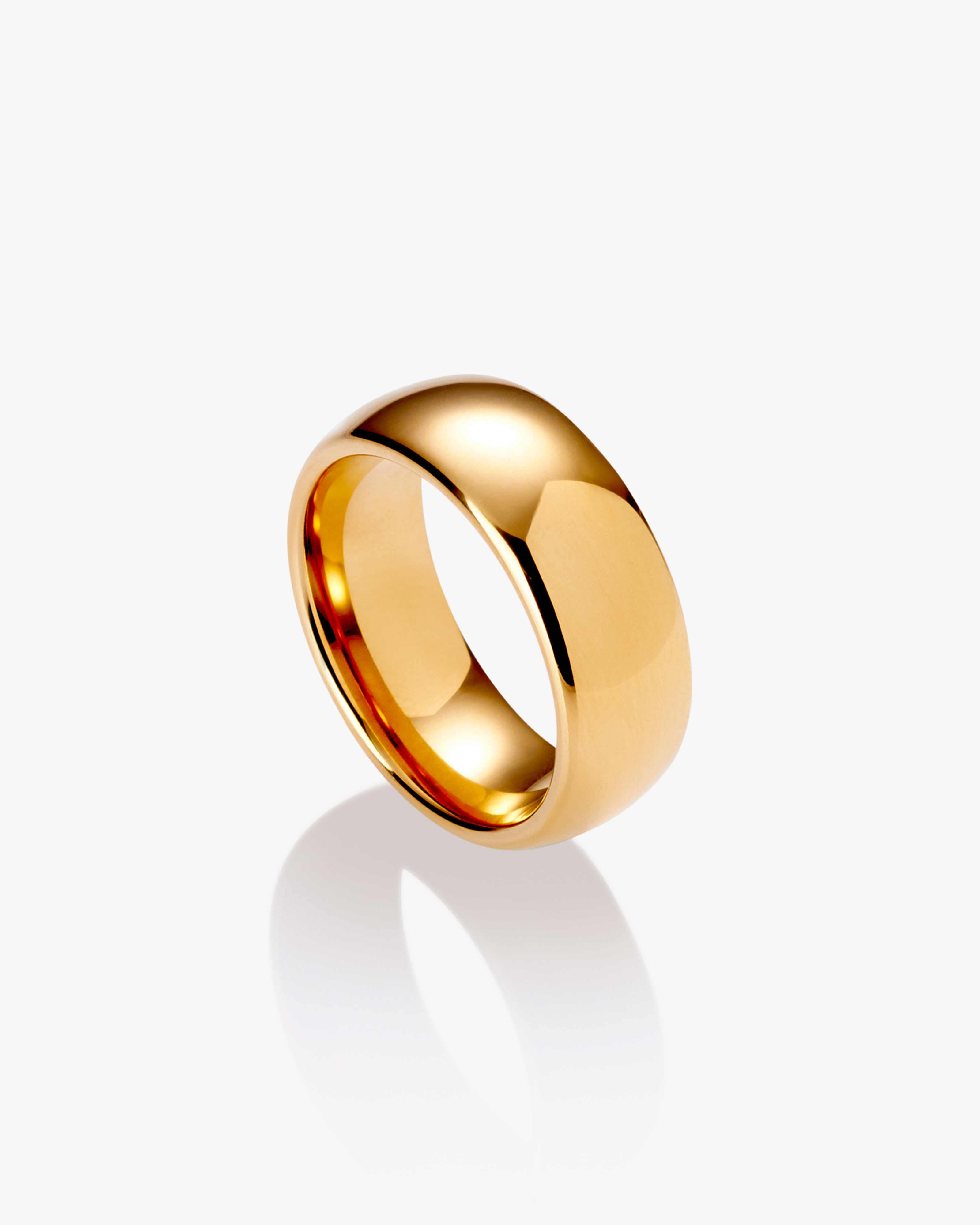 Gold D Shape Ring