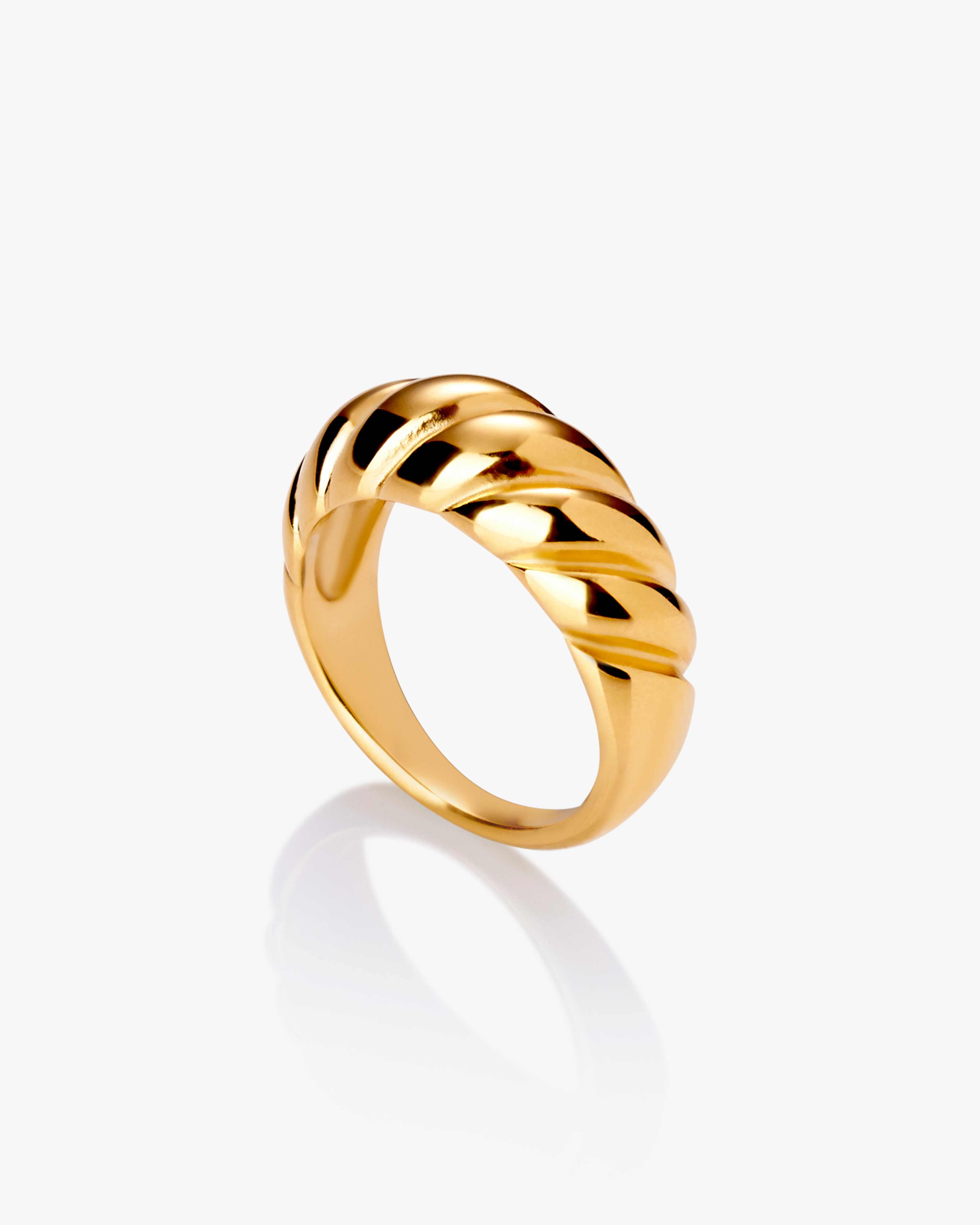 Gold Twisted Dome Ring