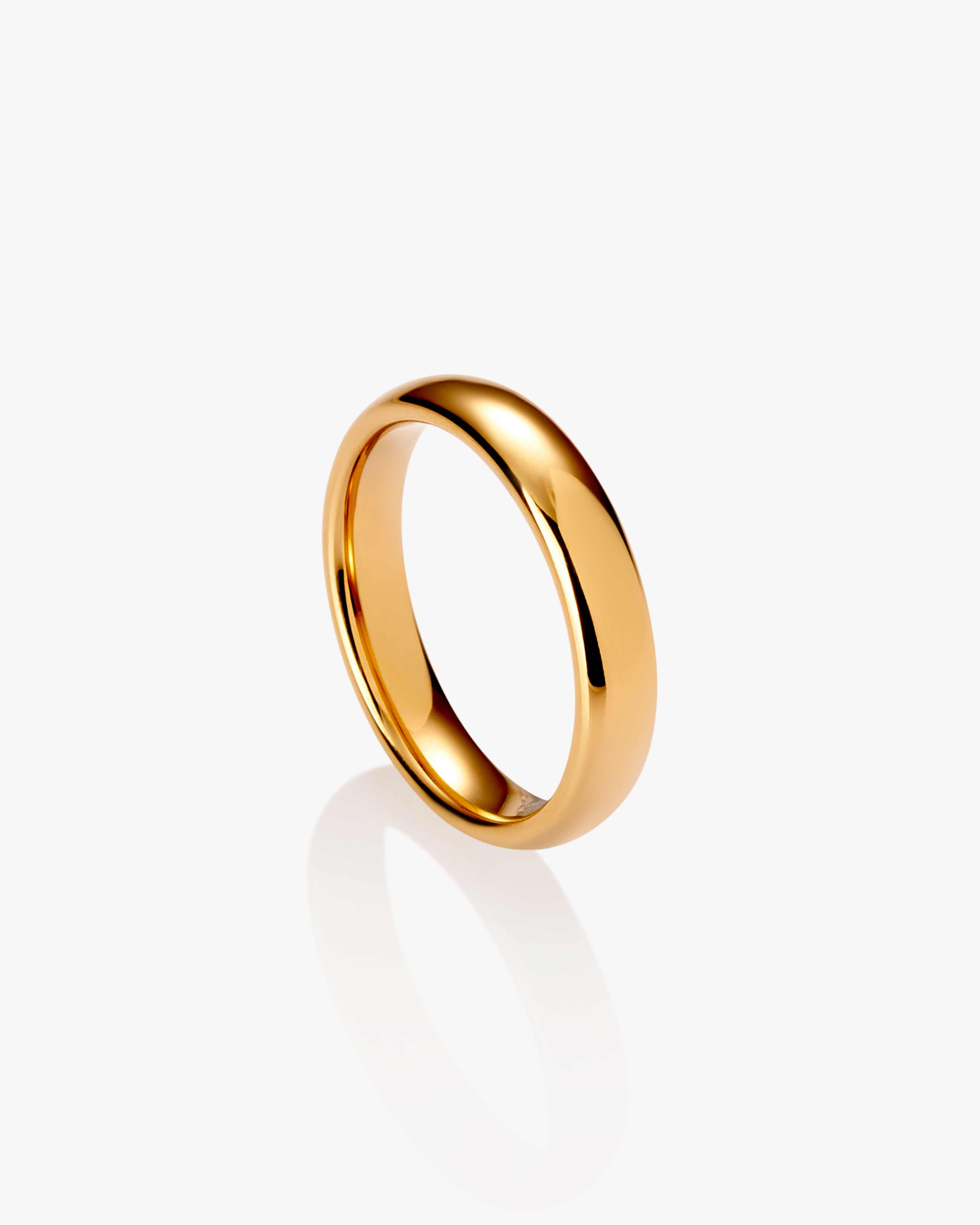 Gold D Shape Ring