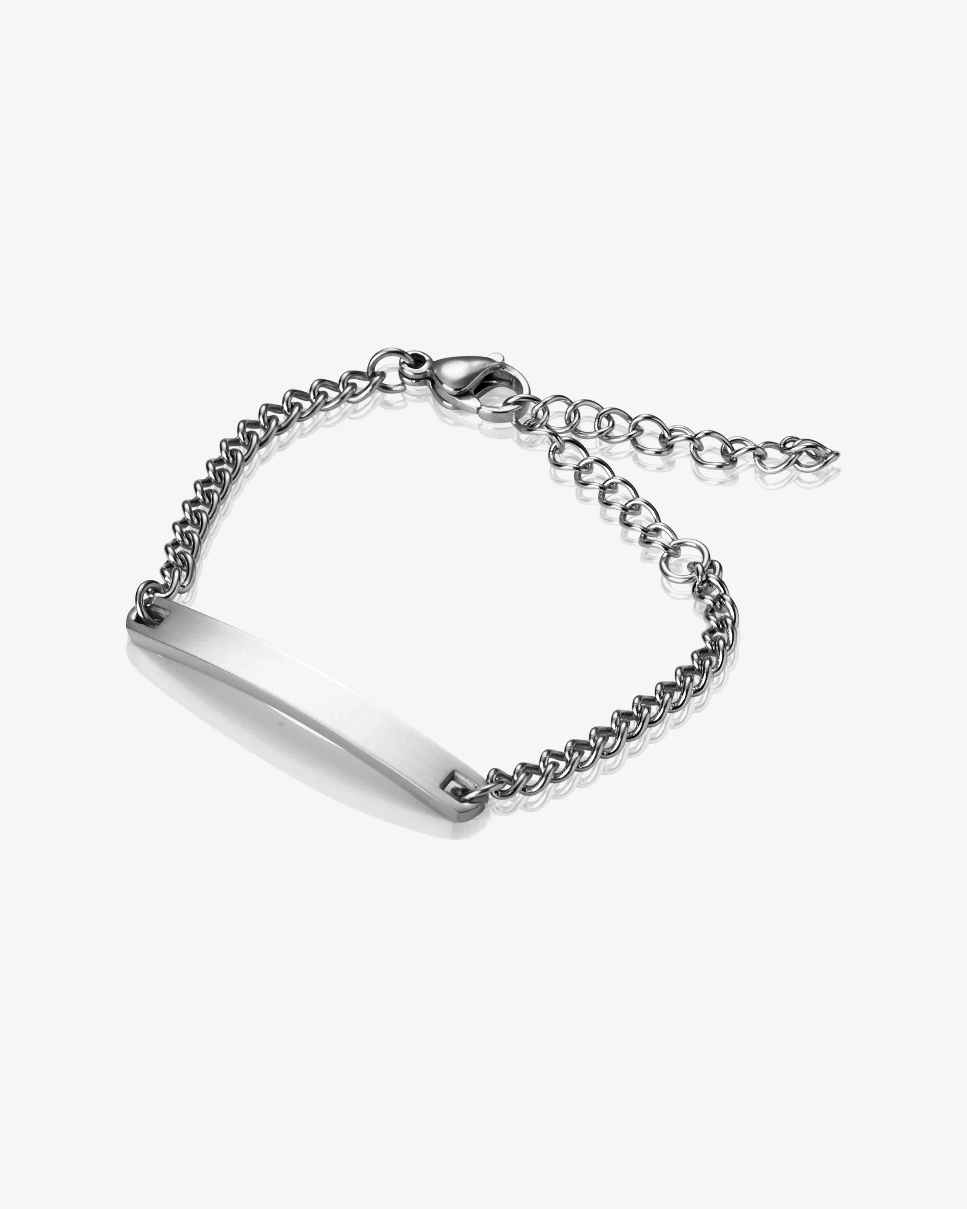 Silver Blank Bar Bracelet