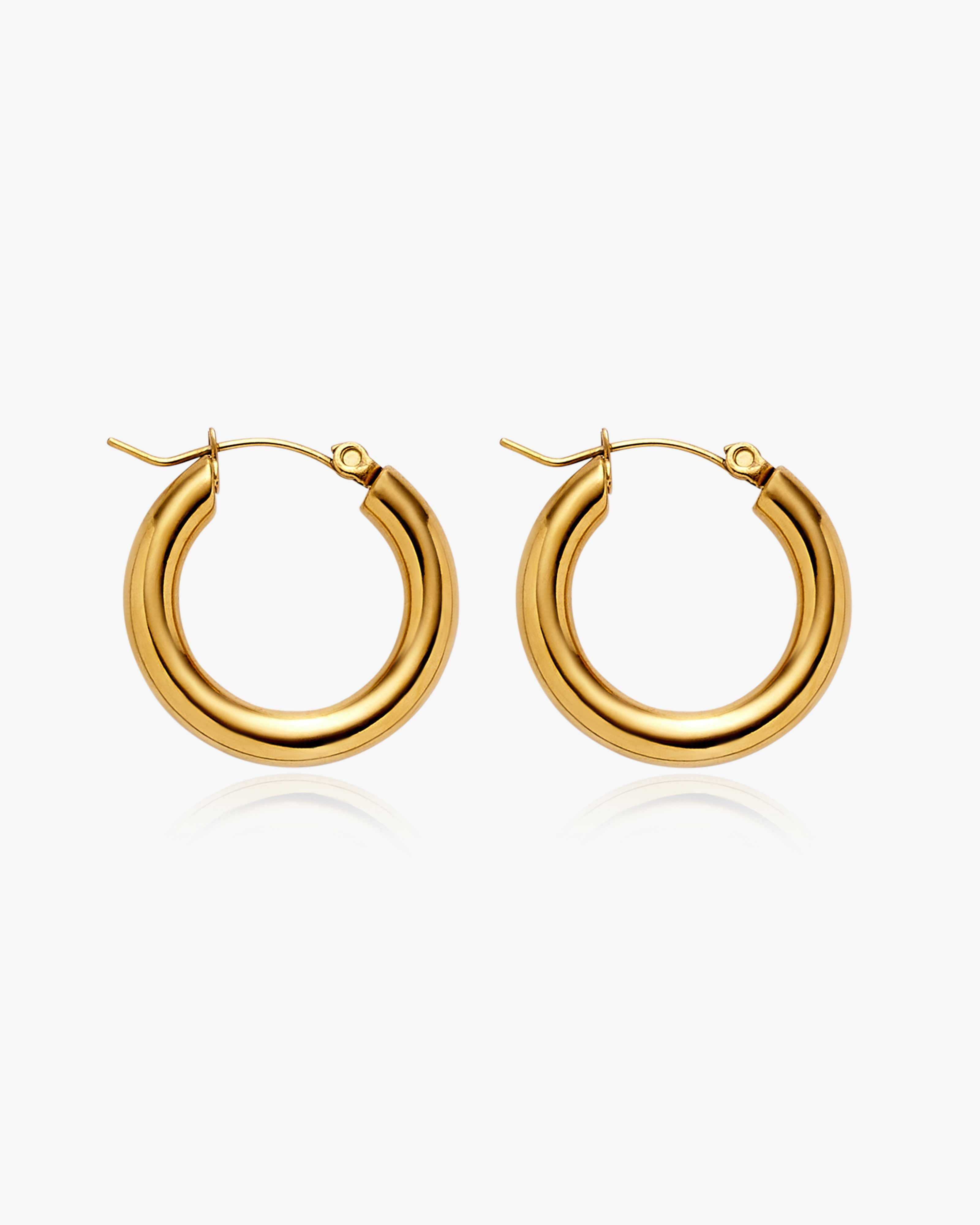 Chunky Smooth Gold Earrings