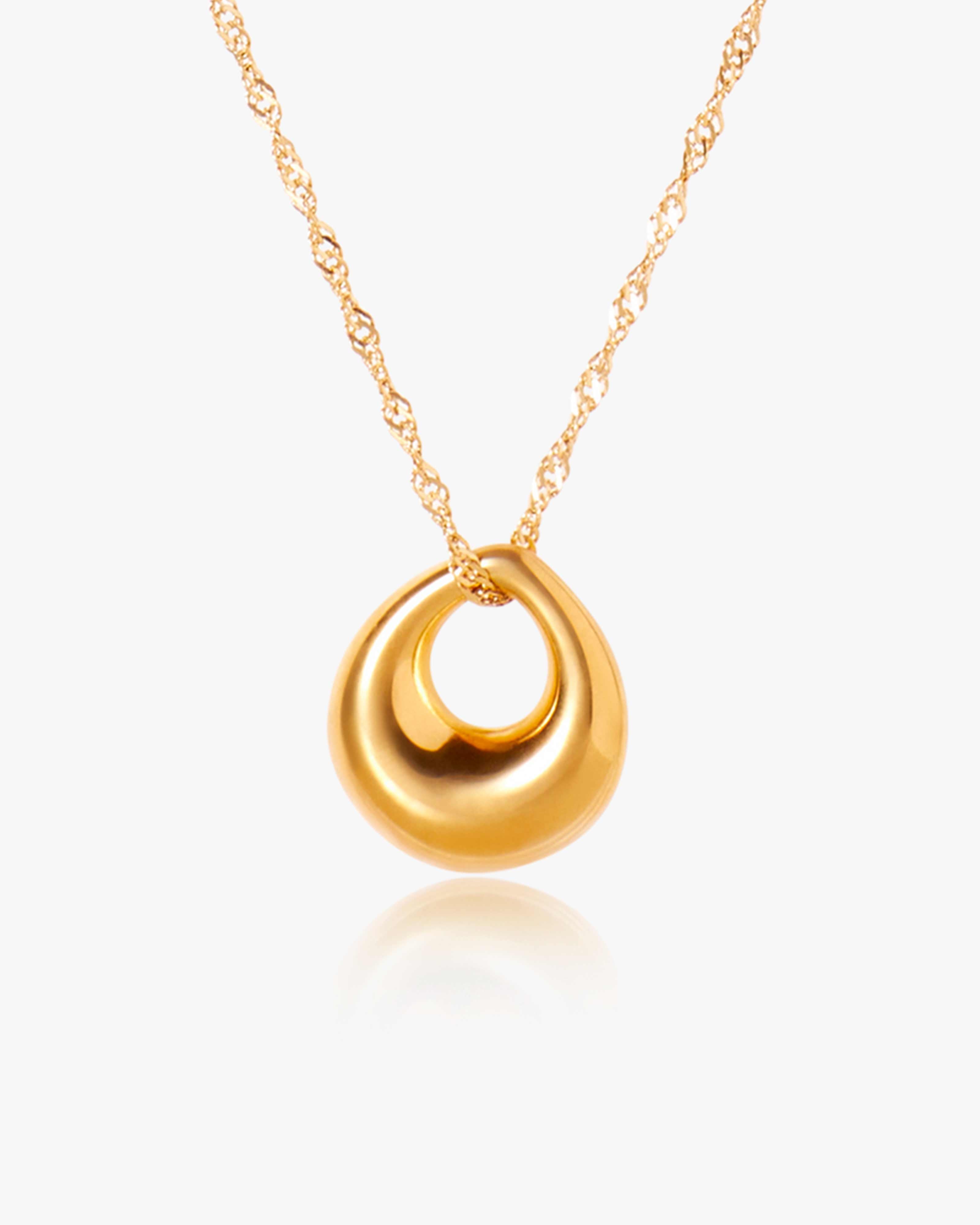 Gold Waterdrop Pendant Necklace