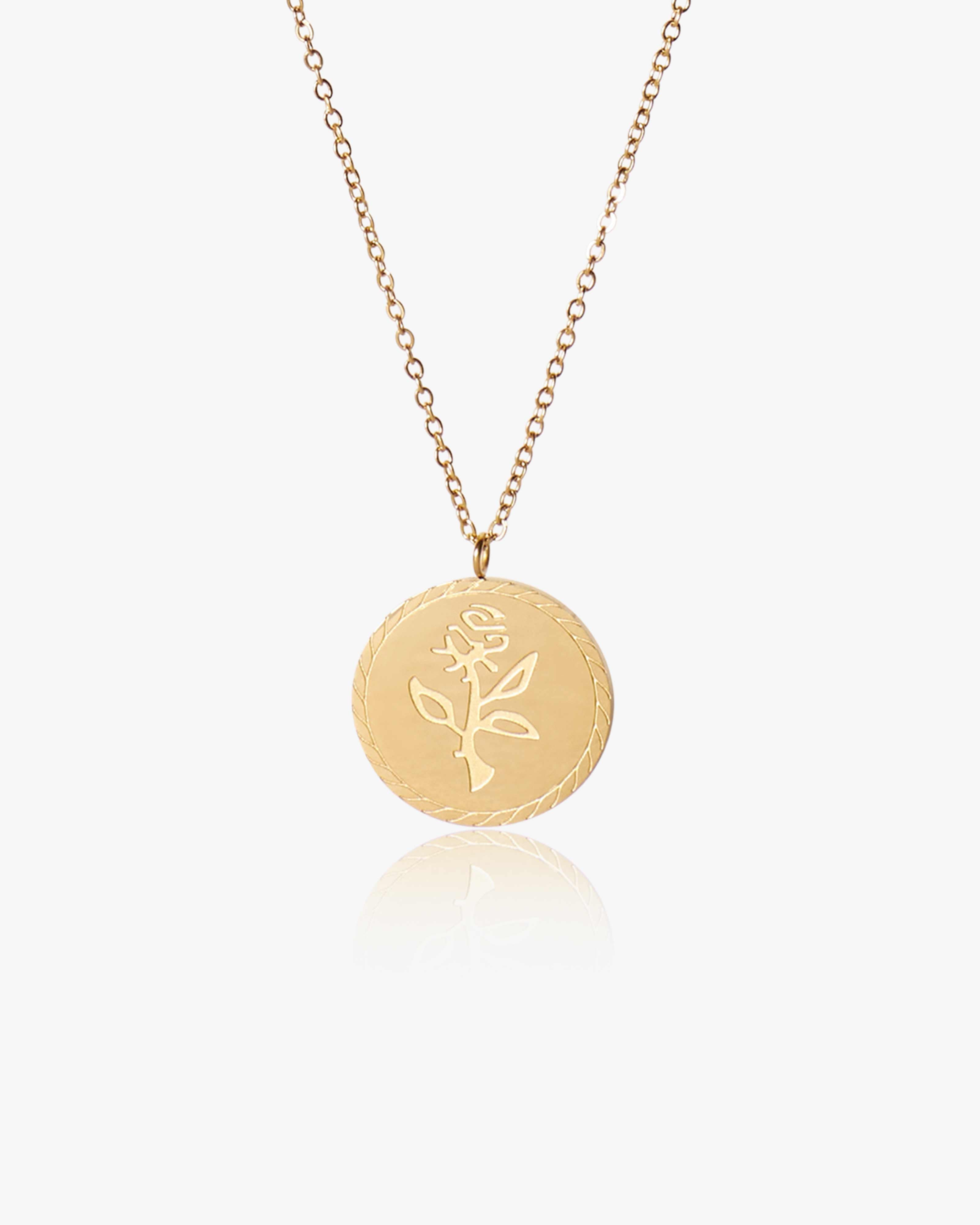Gold Larosa Medallion Necklace