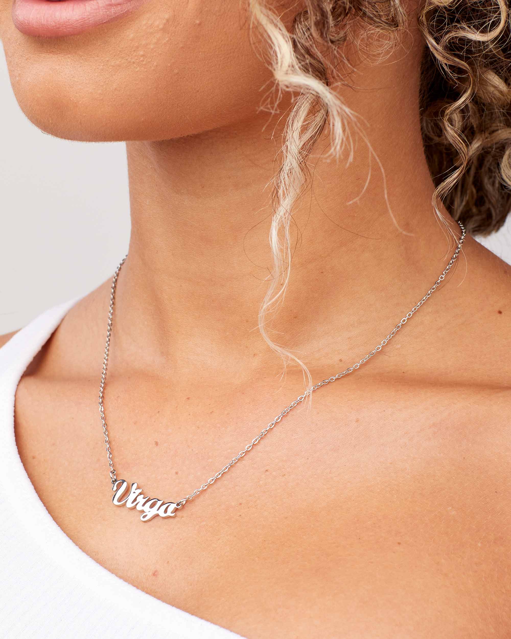 Silver Star Sign Custom Necklace