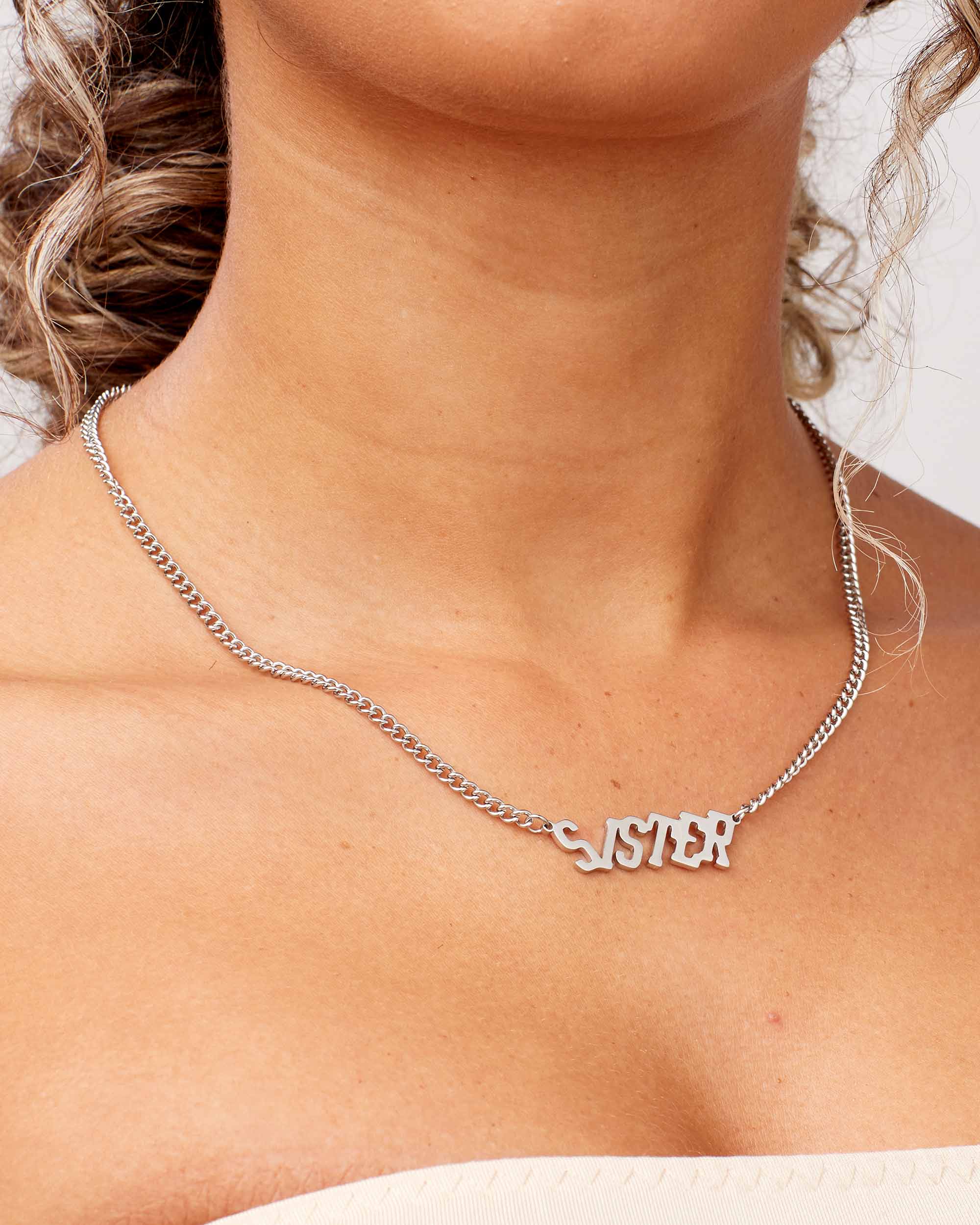 Slanted Custom Name Necklace